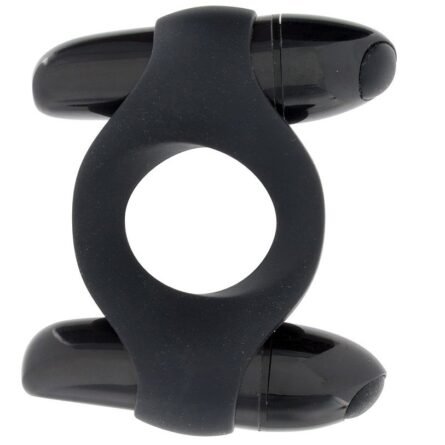 ANILLO PENE CON DOBLE VIBRACION NEGRO - Imagen 2