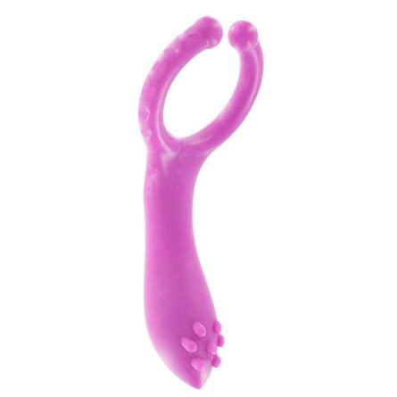 ANILLO PENE CON ESTIMULADOR DE CLITORIS LILA - Imagen 2